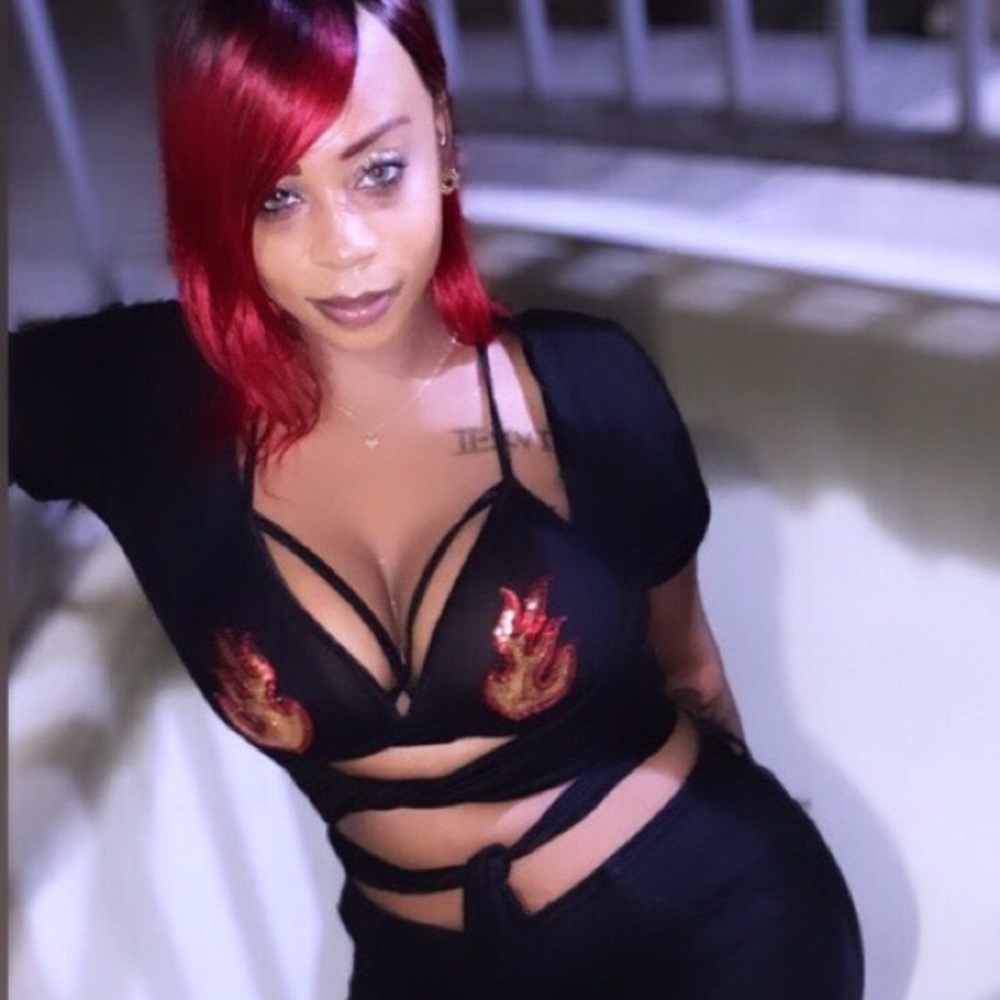 Flame sheer  bra